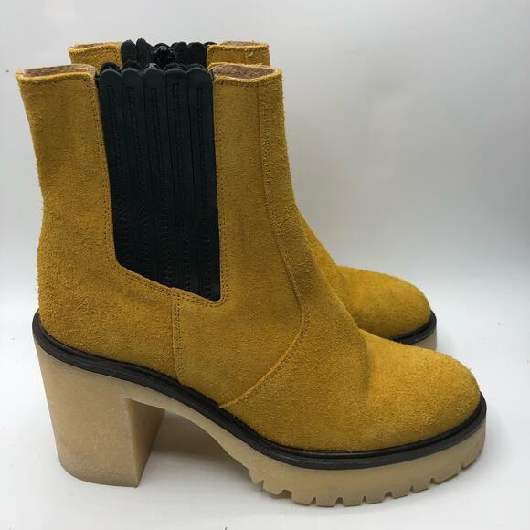 Free People James Chelsea Suede Boots Mustard Size EU 39 / US 9